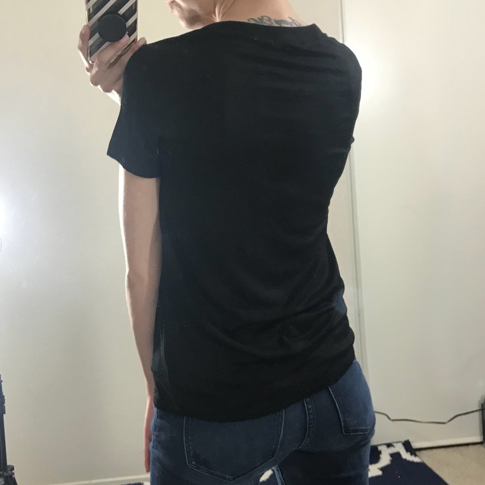 Black Strappy Tee - Picture 3 of 5